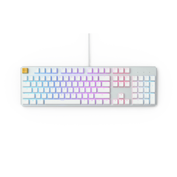 Glorious GMMK Modular Mechanical Keyboard Full Size (White Ice) - Gateron Brown Switch